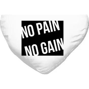Polštář Polštář srdce 40x35 cm No pain no gain