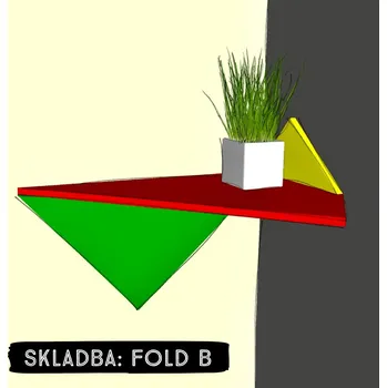 police police Fold Velikost: Medium 600, Deska police: dub Sherman koňakově hnědý, Skladba: Fold B