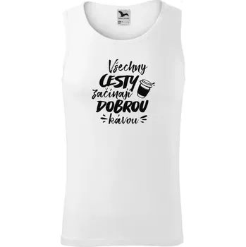 Pánské tílko Pánské tílko Malfini Core Všechny cesty začínají dobrou kávou