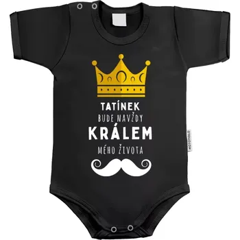 Kojenecký body Dětské body s krátkým rukávem Tatínek bude navždy králem mého života