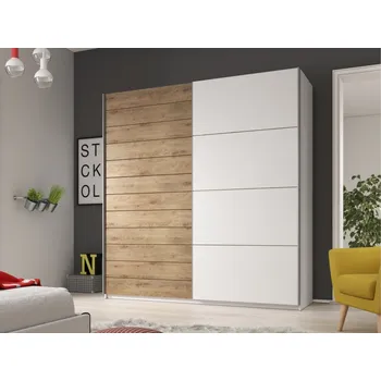 Šatní skříň ZANDER skříň 200, dub beaufort/bílá + PROVĚŘENO zákazníky + vyzvednutí ZDARMA