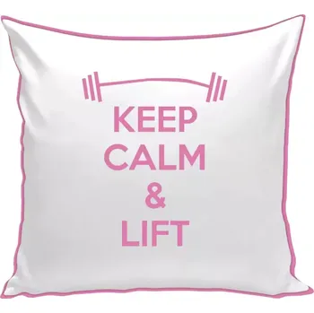 Polštář Polštář barevný 32x32 cm Keep calm and lift