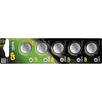 GP CR2016 knoflíková baterie Počet v balení: 5 ks