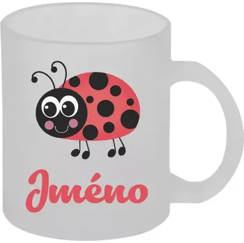 Hrnek 330 ml - skleněný matný Beruška se jménem