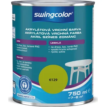 Lak na dřevo Swingcolor Barevný email, zelené jablko, lesklý, 750 ml 6170 750 6129