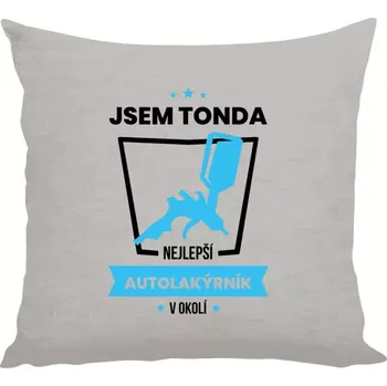 Polštář Polštář lněný 40x40 cm Nejlepší v okolí - autolakýrník