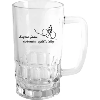 Sklenice Půllitr skleněný Kopce jsou kořením cyklistiky