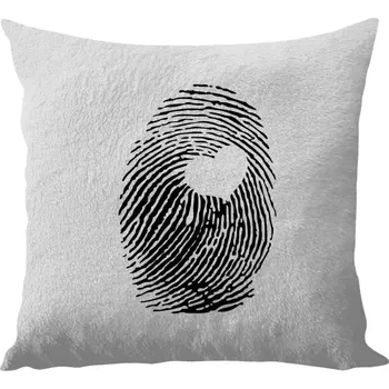 Polštář Polštář bílý 40x40 cm - dlouhý chlup Otisk