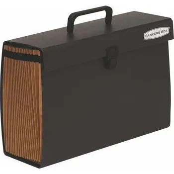 FELLOWES Pořadač „Bankers Box Handifile“, černá, karton, 19 kapes, FELLOWES 155867