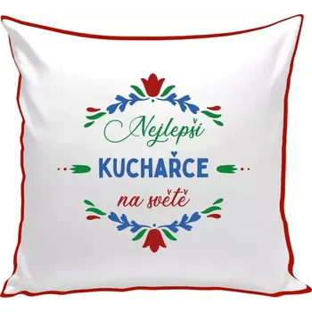 Polštář Polštář barevný 32x32 cm Nejlepší kuchařce na světě