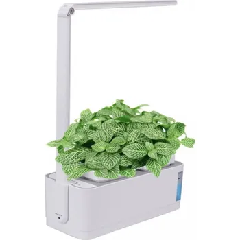 Květináč Chytrý květináč s LED 31 cm bílý/modrý