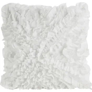 Povlak na dekorativní polštářek Povlak na polštář MIRENA s volánky 45x45 cm - bílý