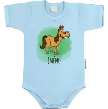 Kojenecký body Dětské body s krátkým rukávem Koník