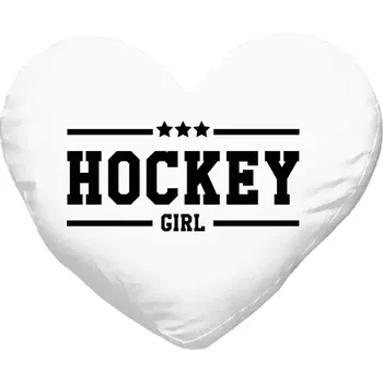 Polštář Polštář srdce 40x35 cm Hockey girl