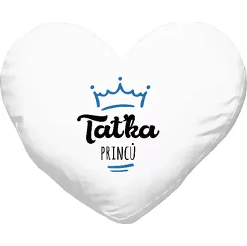 Polštář Polštář srdce 40x35 cm Taťka princů
