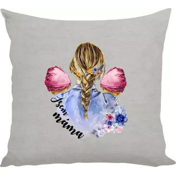 Polštář Polštář pro maminku - Jsem máma - dvě holčičky - 40 × 40 cm