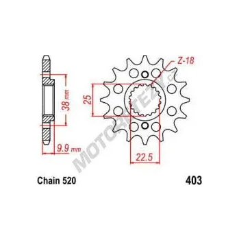 Řetězová sada pro motocykl Řetězové kolečko HUSQVARNA 449 TC rok 11-12