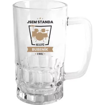 Sklenice Půllitr pro bubeníky - Nejlepší v okolí - bubeník - čirý