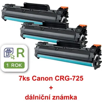 7ks kompatibilní toner Canon CRG-725 MP print + dálniční známka