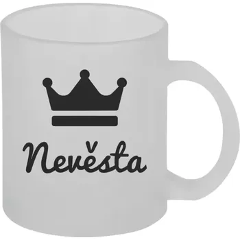 Hrnek 330 ml - skleněný matný Nevěsta s datem