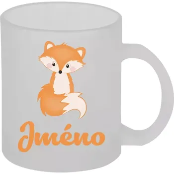 Hrnek 330 ml - skleněný matný Lištička se jménem