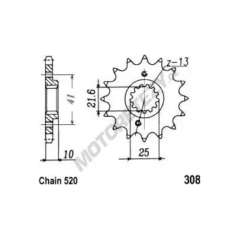 Řetězová sada pro motocykl Řetězové kolečko YAMAHA XT 660 X Super Motard rok 04-15