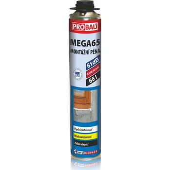 Montážní pěna PROBAU PU montážní pěna pistolová MEGA65, 880 ml 53033