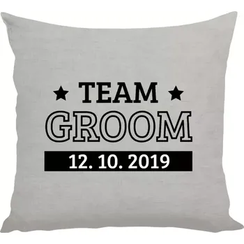 Polštář Polštář lněný 40x40 cm Team Groom