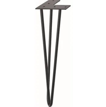 Nábytkové kování Stabilit Nábytková noha Hairpin, 406 mm, ocel, černá, 50 kg 50537