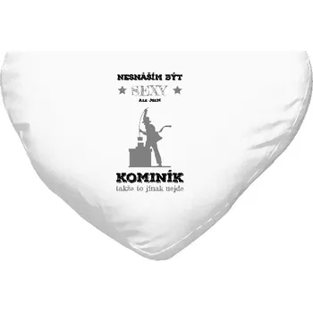 Polštář Polštář srdce 40x35 cm Nesnáším být sexy, ale jsem kominík