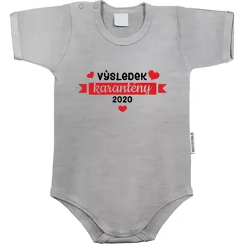 Kojenecký body Dětské body s krátkým rukávem Výsledek karantény - stuha