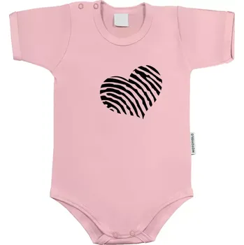 Kojenecký body Dětské body s krátkým rukávem Otisk srdce