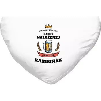 Polštář Polštář srdce 40x35 cm Z hospody se vracím - Kamioňák
