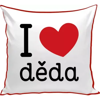 Polštář Polštář barevný 32x32 cm I love děda