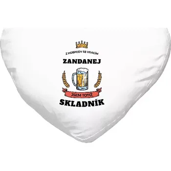 Polštář Polštář srdce 40x35 cm Z hospody se vracím - Skladník