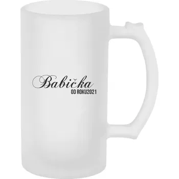 Sklenice Půllitr skleněný matný Babička od roku ...