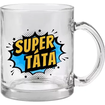 Hrnek 330 ml - skleněný Supertáta - bublina