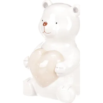 Autronic Medvídek keramický, držící srdce KER415-L