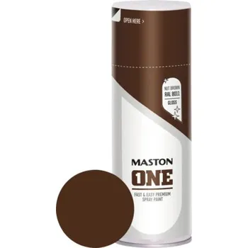 Stavebniny Barva ve spreji ONE lesk orechově hnědá RAL8011 400ml