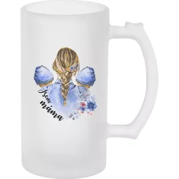 Sklenice Půllitr pro maminku - Jsem máma - dva chlapečci - matný