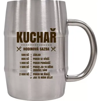 Sklenice Nerezový chladicí půllitr Hodinová sazba - kuchař