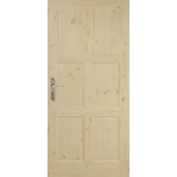 Interiérové dveře Orkan Interiérové dveře 80 P, 850 × 1985 mm, masivní dřevo, pravé, borovice, plné