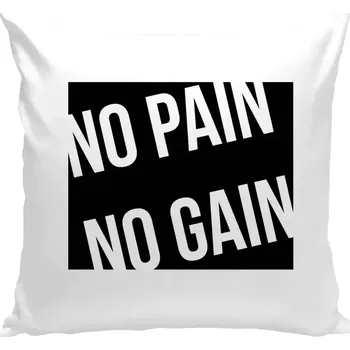Polštář Polštář bílý 40x40 cm No pain no gain