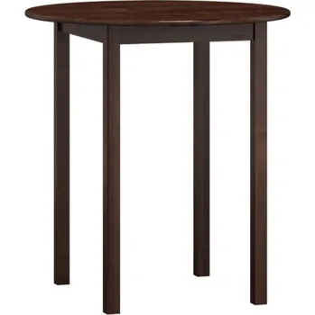 Jídelní stůl Stůl DASHEN 3, průměr 70 cm, masiv borovice, moření ořech + vyzvednutí ZDARMA