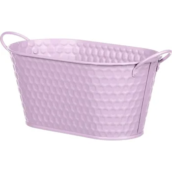 Stojan na květiny Autronic Obal kovový - truhlík, ve světle fialové barvě KK059-LILA