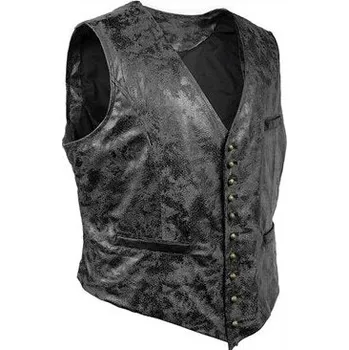 Pánská bunda Pánská vzorovaná vesta Vintage styl retro s výstřihem do V Barva: Šedá, Velikost: 2XL