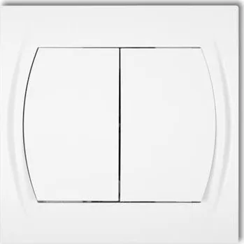 vypínač KARLIK dvojitý vypínač bílý podsvícený