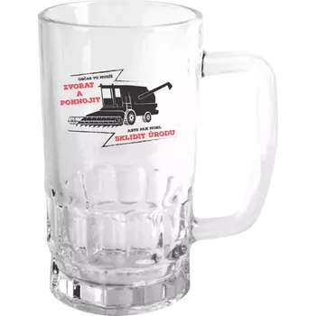 Sklenice Půllitr pro zemědělce - Občas to musíš zvorat a pohnojit - čirý