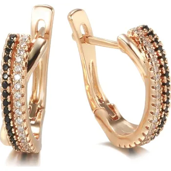 Náušnice Stylové náušnice zdobené kamínky Velikost: ONE SIZE