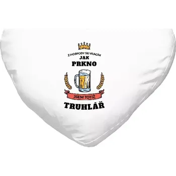 Polštář Polštář srdce 40x35 cm Z hospody se vracím - Truhlář